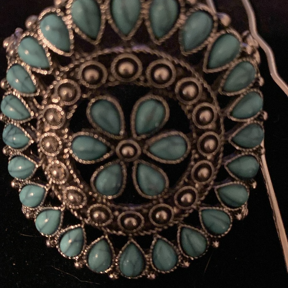 Turquoise hair clip - Picture 2 of 3